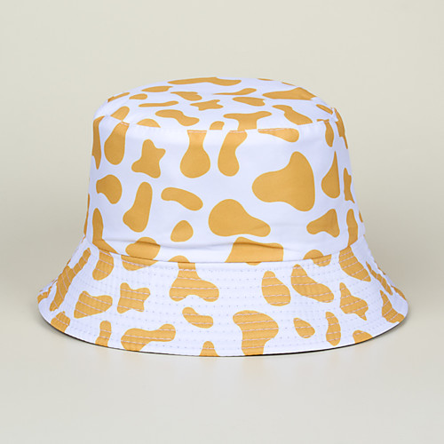 

Women's Bucket Hat Sports & Outdoor Dailywear Print Print Light Blue White Hat / Basic / Yellow / Brown / Gray / Pink