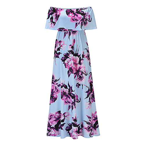 

Women's A Line Dress Maxi long Dress LQ145-qianlan LQ145-fen LQ145-hong LQ145-baolan LQ145-bai LQ145-lv Sleeveless Pattern Summer Casual 2021 S M L XL XXL
