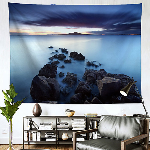 

Landscape Wall Tapestry Art Decor Blanket Curtain Hanging Home Bedroom Living Room Decoration Polyester Ocean Rock