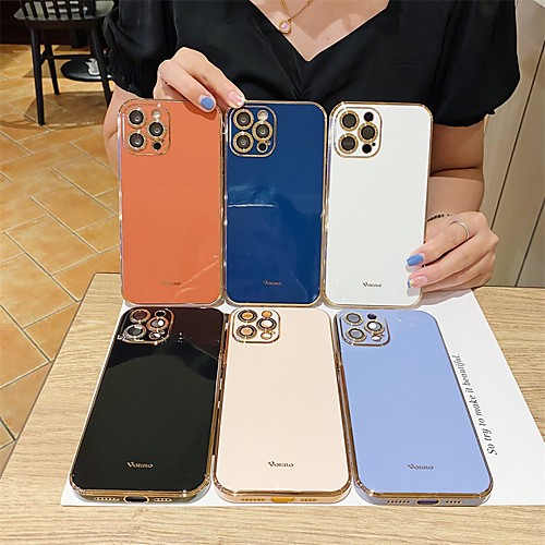 

Phone Case For Apple Back Cover iPhone 12 Pro Max 11 SE 2020 X XR XS Max Shockproof Dustproof Solid Colored TPU