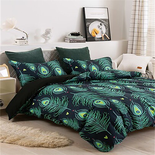 

3-Piece Duvet Cover Set Hotel Bedding Sets Comforter Cover with Soft Lightweight Microfiber Include 1 Duvet Cover 2 Pillowcases for Double/Queen/King(1 Pillowcase for Twin/Single)