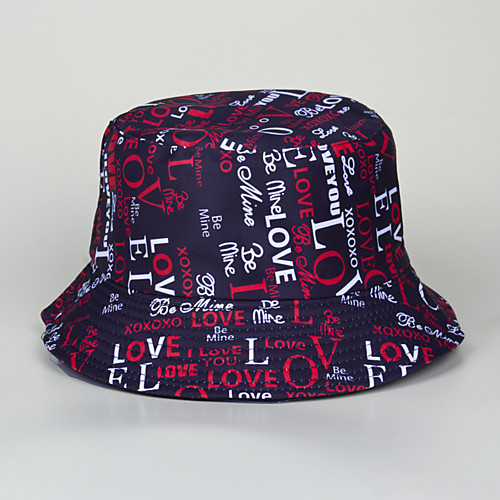

Women's Bucket Hat Sports & Outdoor Dailywear Letter Print Letter & Number Black Hat / Fall / Summer