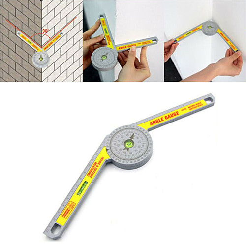 

Portable Miter Saw Protractor Ruler Inclinometer Goniometer Angle Miter Level Multifunction Woodworking Measuring Tool