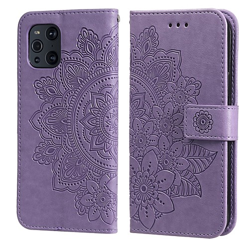 

Mandala Pattern Flip Wallet Leather Case For Oppo Find X3 Find X2 Lite Oppo Reno 4 Oppo Reno 3 OPPO A53 Oppo A92s Oppo A9 A7 Magnetic Stand Flip Full Protective Cover With Card Slot