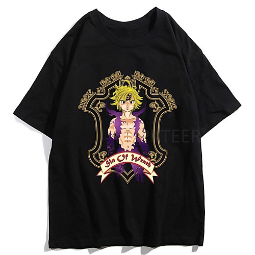 

Inspired by The Seven Deadly Sins Cosplay Anime Cartoon Polyester / Cotton Blend Print Harajuku Graphic Kawaii T-shirt For Women's / Men's