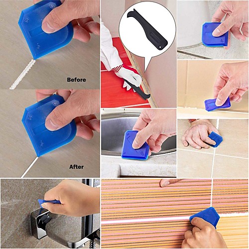 

cross-border direct supply of beauty sewing tools 17-piece set of caulking nozzle, glass glue removal, metal scraper, plastic scraper trim