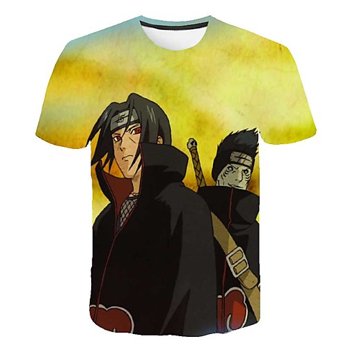 

Inspired by Naruto Uchiha Sasuke Anime Cartoon 100% Polyester 3D Harajuku Graphic Kawaii T-shirt For Women's / Men's