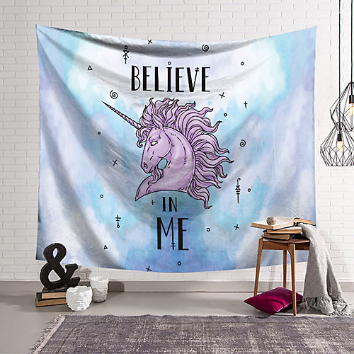 

Unicorn Wall Tapestry Art Decor Blanket Curtain Hanging Home Bedroom Living Room Decoration Polyester