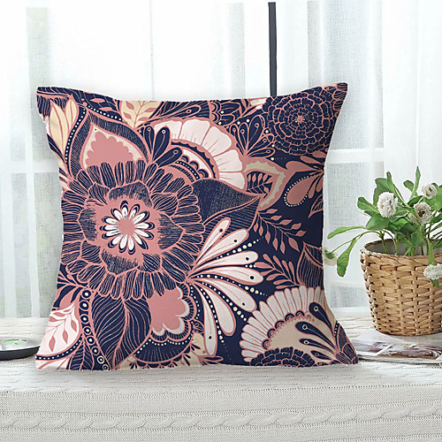 

Floral Double Side Cushion Cover 1PC Soft Decorative Square Throw Pillow Cover Cushion Case Pillowcase for Bedroom Livingroom Superior Quality Machine Washable Outdoor Cushion for Sofa Couch Bed Chair Garden Theme