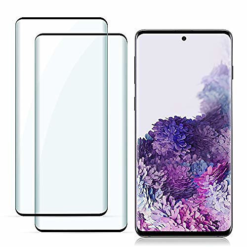 

carantee [2 pieces] tempered glass for samsung galaxy s20, hd protective film, scratch-resistant screen protector, 9h hardness glass, bubble-free film for s20 [3d full screen]