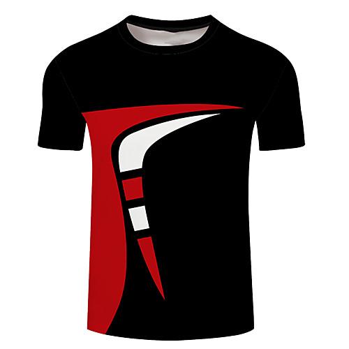 

Men's Unisex Tee T shirt Shirt 3D Print Striped Graphic Prints Plus Size 3D Print Short Sleeve Casual Tops Basic Designer Big and Tall A B C