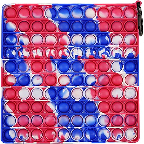 

1Pcs Big Size Push Jumbo Pop Bubble Fidget Sensory Toy 8 Inch 100 Bubbles Fidget Toy for Children Autism Special Needs and Adult Anxiety Stress Reliever Square Silicone Toy