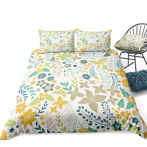 

Duvet Cover Sets 3 Piece Rayon / Polyester 3D Rainbow Reactive Print Bohemian Style