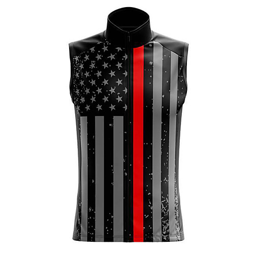 

21Grams Women's Sleeveless Cycling Jersey Summer Spandex Polyester Black American / USA Stars National Flag Bike Jersey Top Mountain Bike MTB Road Bike Cycling Quick Dry Moisture Wicking Breathable