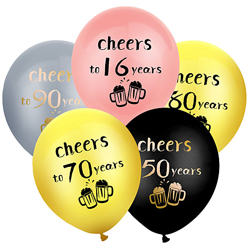 

Cheers 30 40 50 60 Years Anniversary Adult Birthday Balloon Party Decoration Rose Gold