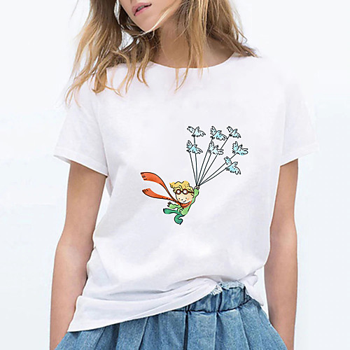 

Inspired by Little Prince Cosplay Anime Cartoon Polyester / Cotton Blend Print Harajuku Graphic Kawaii T-shirt For Women's / Men's