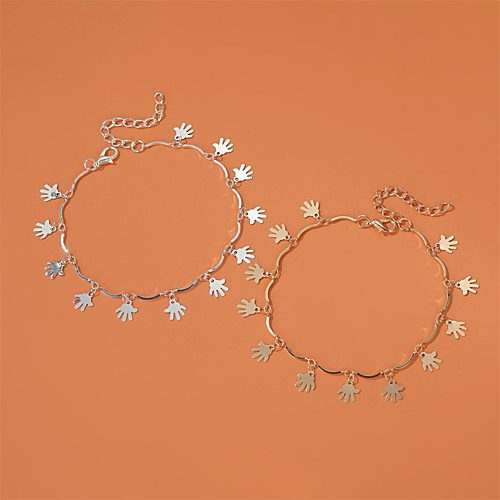 

Anklet Stylish Simple Vintage Women's Body Jewelry For Street Holiday Drop Alloy Silver Gold 1 PC