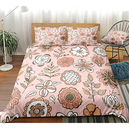 

Duvet Cover Sets 3 Piece Rayon / Polyester 3D Rainbow Reactive Print Bohemian Style