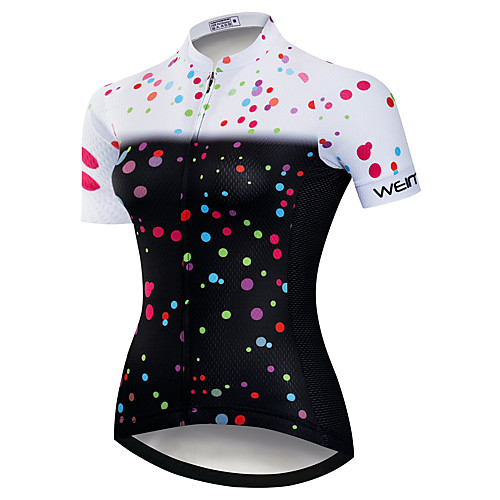 

21Grams Women's Short Sleeve Cycling Jersey Summer Spandex Polyester BlackWhite Bike Jersey Top Mountain Bike MTB Road Bike Cycling Quick Dry Moisture Wicking Breathable Sports Clothing Apparel