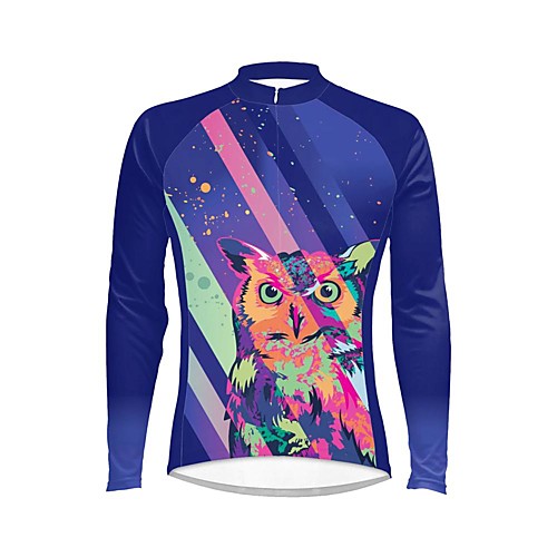 

21Grams Women's Long Sleeve Cycling Jersey Summer Spandex Dark Blue Animal Bike Top Mountain Bike MTB Road Bike Cycling Quick Dry Sports Clothing Apparel / Athleisure