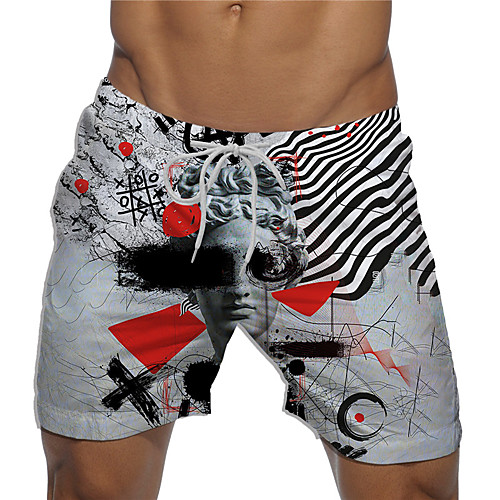 

Men's Designer Casual / Sporty Big and Tall Quick Dry Breathable Soft Holiday Beach Swimming Pool Shorts Bermuda shorts Swim Trucks Pants Graphic Prints Graffiti Short Drawstring Elastic Drawstring