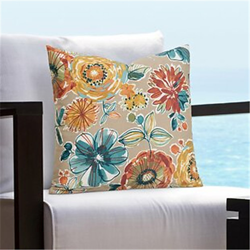 

Floral Double Side Cushion Cover 1PC Soft Decorative Square Throw Pillow Cover Cushion Case Pillowcase for Bedroom Livingroom Superior Quality Machine Washable Outdoor Cushion for Sofa Couch Bed Chair