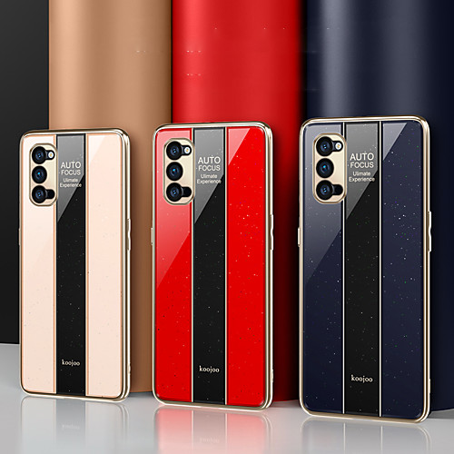 

Phone Case For OPPO Back Cover Reno5 Reno 4 5G Reno 4 Pro 5G oppo R17 OPPO Reno3 Oppo A72 / A52 / A92 Oppo Find X FindX2Neo Reno3Pro5G Find X2 Pro Shockproof Dustproof Solid Colored Geometric