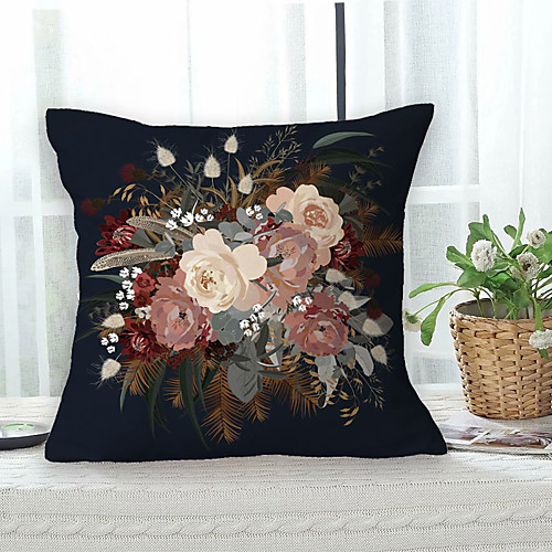 

Floral Double Side Cushion Cover 1PC Soft Decorative Square Throw Pillow Cover Cushion Case Pillowcase for Bedroom Livingroom Superior Quality Machine Washable Outdoor Cushion for Sofa Couch Bed Chair