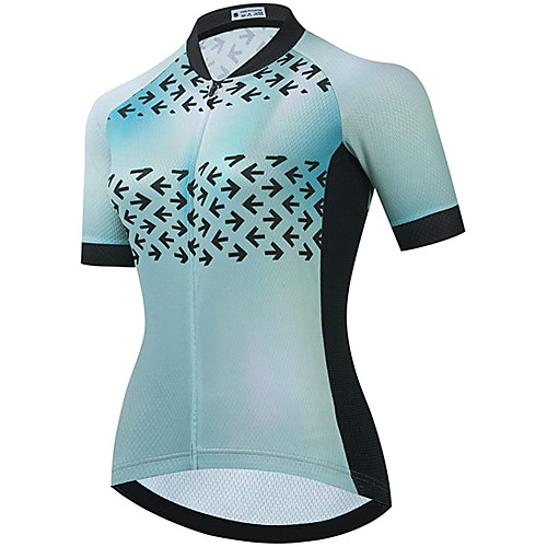 

21Grams Women's Short Sleeve Cycling Jersey Summer Spandex Sky Blue Bike Top Mountain Bike MTB Road Bike Cycling Sports Clothing Apparel / Stretchy / Athleisure