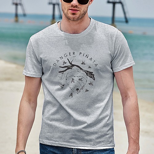 

Men's Tee T shirt Hot Stamping Graphic Prints Honeycomb Plus Size Print Short Sleeve Casual Tops Cotton Basic Designer Big and Tall White Gray