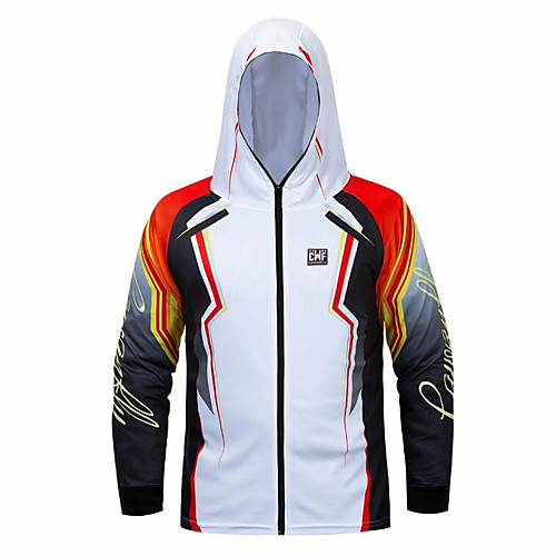 

CAWANFLY Men's Hoodie Jacket Fishing Jacket Outdoor Long Sleeve Quick Dry Waterproof Zipper Lightweight Breathable UV Protection Jacket Top Autumn / Fall Spring Summer Fishing Camping & Hiking Outdoor
