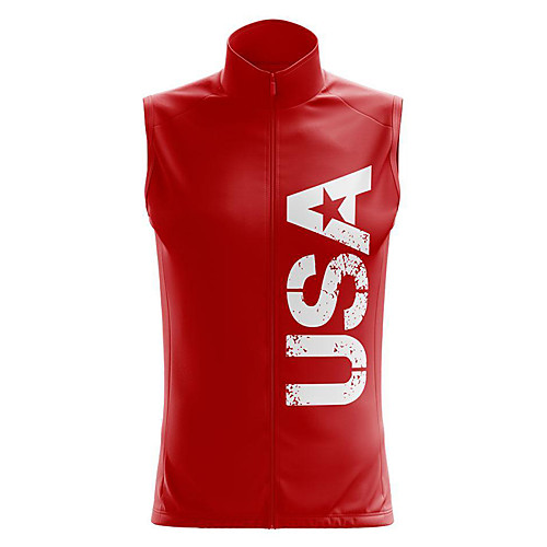 

21Grams Women's Sleeveless Cycling Jersey Summer Spandex Polyester Red USA Bike Top Mountain Bike MTB Road Bike Cycling Quick Dry Moisture Wicking Breathable Sports Clothing Apparel / Stretchy