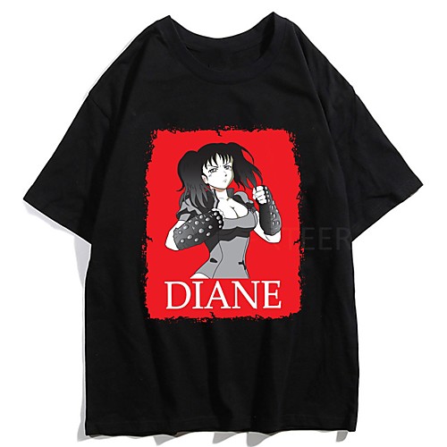 

Inspired by The Seven Deadly Sins Cosplay Anime Cartoon Polyester / Cotton Blend Print Harajuku Graphic Kawaii T-shirt For Women's / Men's