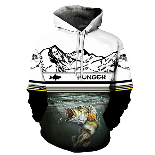 

Men's Unisex Plus Size Pullover Hoodie Sweatshirt Graphic Prints Fish Print Hooded Casual Daily Holiday 3D Print Basic Designer Hoodies Sweatshirts Long Sleeve 1 2 3