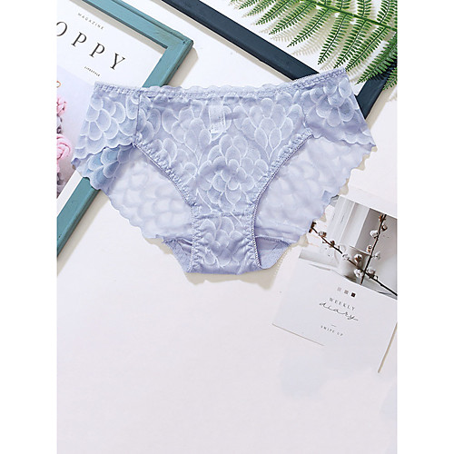 

Women's Lace / Print Brief Micro-elastic Low Waist 1 PC Wine One-Size