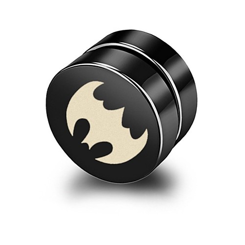 

Men's Earrings Classic Holiday Birthday Stylish Simple Stainless Steel Earrings Jewelry Black For Street Formal Date Festival 1pc