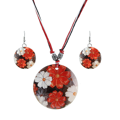 

Women's Jewelry Set Braided Floral Theme Stylish Artistic Cartoon Sweet Shell Earrings Jewelry Rainbow For Street Gift Prom 3pcs