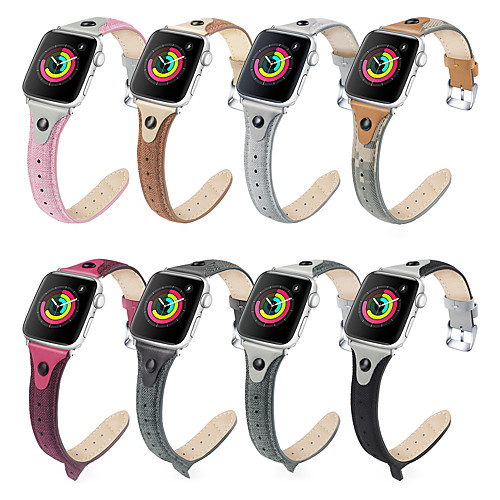 

Smart Watch Band for Apple iWatch 1 pcs Business Band Canvas Replacement Wrist Strap for Apple Watch Series SE / 6/5/4/3/2/1