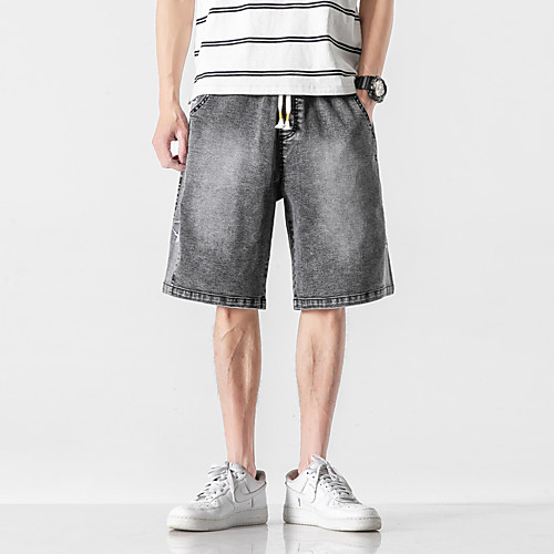 

Men's Chic & Modern Shorts Cycling Quick Dry Moisture Wicking Lightweight Breathable Soft Outdoor Sports Casual Daily Culottes Wide Leg Shorts Pants Lattice Solid Color Knee Length Drawstring Pocket
