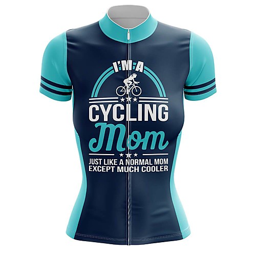 

21Grams Women's Short Sleeve Cycling Jersey Summer Spandex Dark Blue Bike Top Mountain Bike MTB Road Bike Cycling Quick Dry Moisture Wicking Sports Clothing Apparel / Stretchy / Athleisure