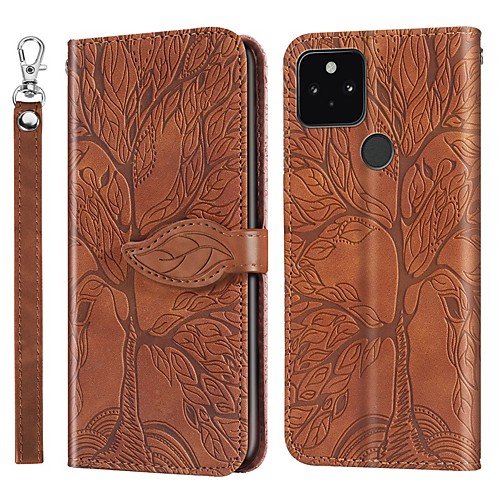 

3D Pattern Flip Wallet Leather Case For Google Pixel 5 Google Pixel 4a Magnetic Flip Folio Full Body Protective Cover with Card Slots Kickstand