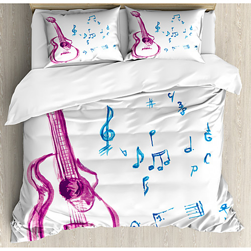 

3-Piece Duvet Cover Set Hotel Bedding Sets Comforter Cover with Soft Lightweight Microfiber Include 1 Duvet Cover 2 Pillowcases for Double/Queen/King(1 Pillowcase for Twin/Single)