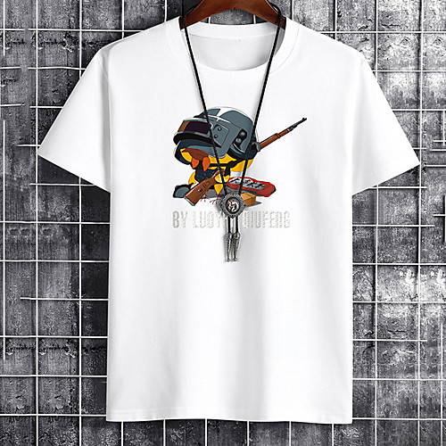 

Men's Unisex Tee T shirt Hot Stamping Graphic Prints Soldier Letter Plus Size Print Short Sleeve Casual Tops Cotton Basic Fashion Designer Big and Tall White Black Khaki
