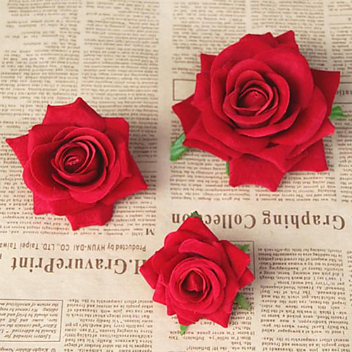 

Simulation Flannelette Rose Head Diy Headdress With Flowers 5pcs