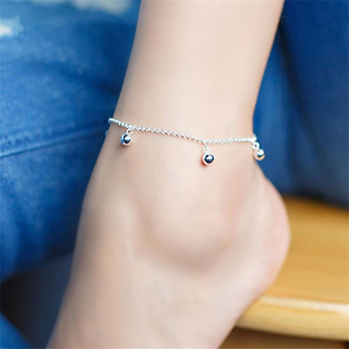 

Anklet Stylish Punk Trendy Women's Body Jewelry For Beach Gift Date Copper Cross Silver 1 Piece