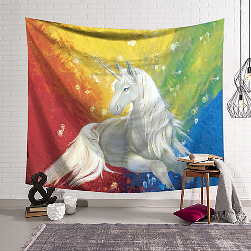 

Unicorn Wall Tapestry Art Decor Blanket Curtain Hanging Home Bedroom Living Room Decoration Polyester