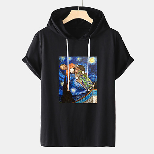 

Men's Unisex Tee T shirt Hot Stamping Graphic Prints Skateboard Plus Size Short Sleeve Casual Tops Cotton Basic Designer Big and Tall White Black Orange