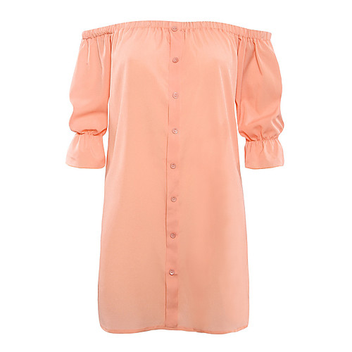 

Women's Shift Dress Short Mini Dress Blue Blushing Pink Black Short Sleeve Solid Color Backless Fall Summer Off Shoulder Casual Beach Slim 2021 S M L XL XXL