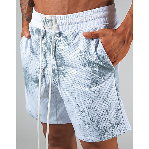 

Men's Shorts Casual / Sporty Outdoor Sports Casual Sports Chinos Sweatpants Pants Solid Colored Short Print White Black
