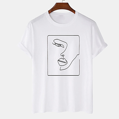 

Men's Unisex Tee T shirt Hot Stamping Graphic Prints Graffiti Plus Size Print Short Sleeve Casual Tops Cotton Basic Designer Big and Tall White Black Khaki